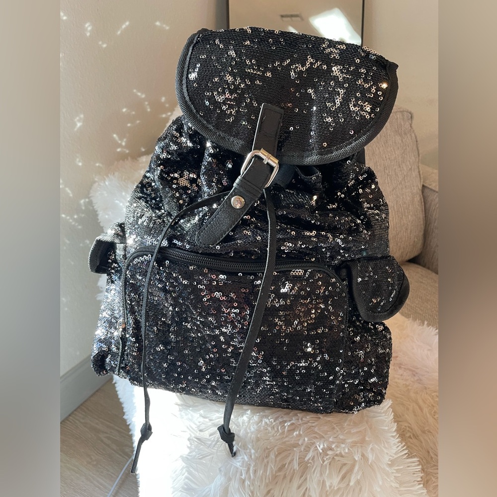 Black Sequin backpack